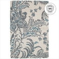thumbnail image 2 of FH Home Hand Hooked Area Rug - Stain Resistant, Plush/Soft Underfoot, Wool-Like Texture - Premium Recycled Polyester Yarn - Floral - Bedroom, Living/Dining Room - Caracas - Blue - 5 x 8 ft, 2 of 8