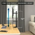 thumbnail image 5 of Single Monitor Desk Mount – Adjustable Arm, Full Motion, 32” Screen Support, Ergonomic Height, VESA Compatible, Clamp & Grommet Base, Cable Management, Black, 5 of 10
