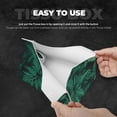 thumbnail image 5 of Lsque Green Leave Fern Printed Long Tissue Box Cover Holder, Facial Paper Organizer Dispenser,Triangle with Bottom Belt, PVC Leather Decorative Organizer, 5 of 9