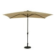 thumbnail image 3 of Nassau 6.5-ft x 10-ft Rectangular Market Umbrella with LED Bulb Lights - Champagne - Breez-Tex Canopy, 3 of 15