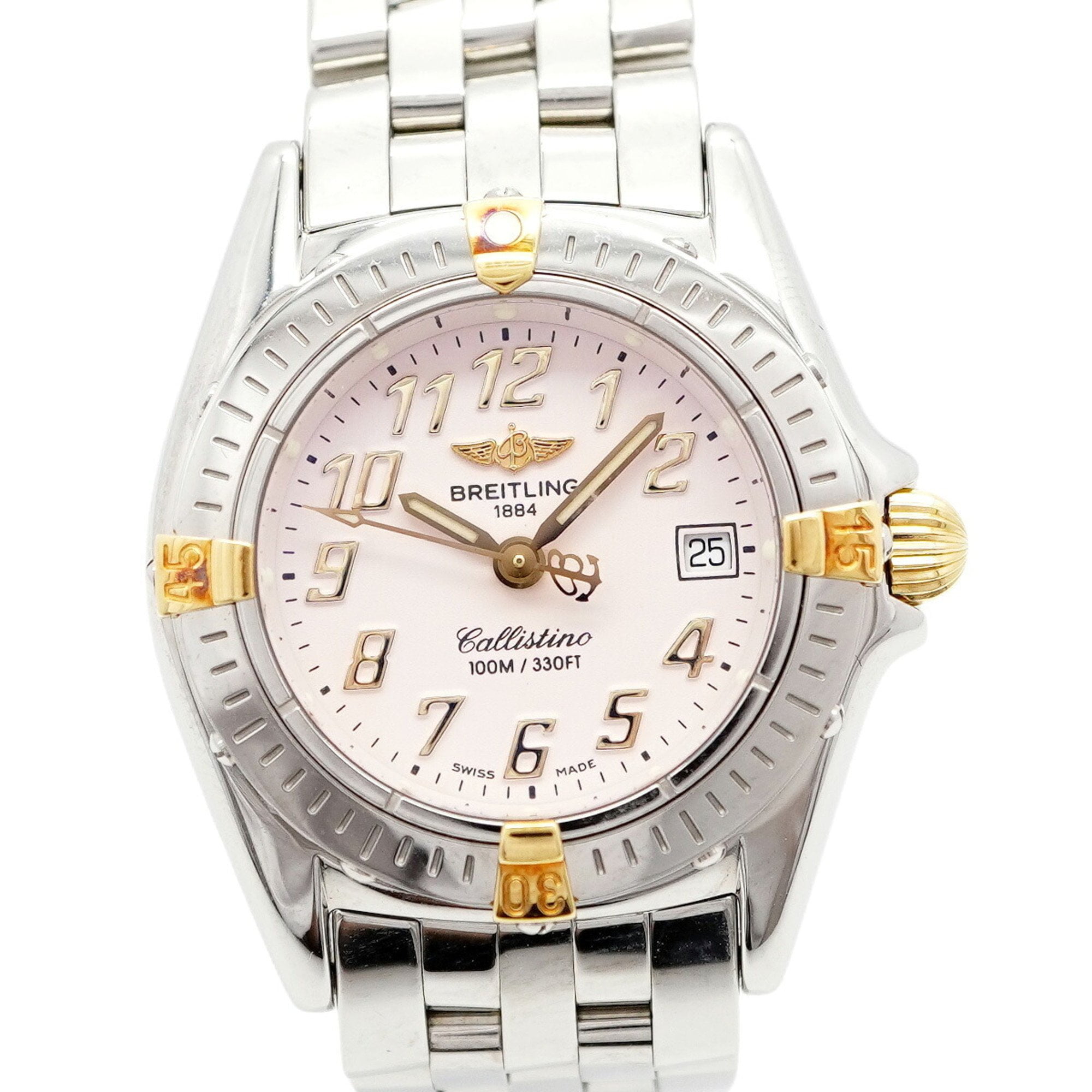 Pre-Owned Breitling Calistino B52345 Pink Dial Women's Watch (Good)