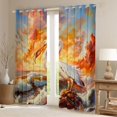 thumbnail image 2 of Feelyou Pelicans Wildlife Black Out Curtains, Summer Beach Curtains Pack of 2 (42x63 Each), 2 of 6