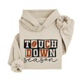 thumbnail image 3 of Touchdown Season Football Hoodie for Women and Teens Glitter Game Day, Sand Hoodie, M, 3 of 8