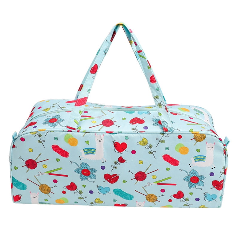 Zecic Portable Yarn Bags Tote Organizer Crocheting Basket for Knitting Needles
