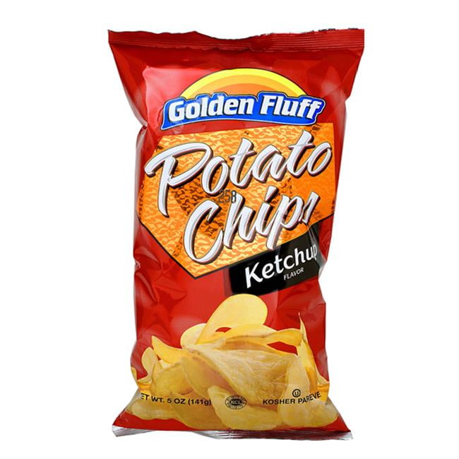 Golden Fluff 51602 Medium Ketchup Potato Chips, Case of 12 x 5 oz ...