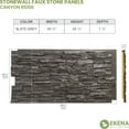 thumbnail image 4 of Ekena Millwork 45.75"W x 24.50"H x 1.25"D Canyon Ridge Stacked Stone, StoneWall Faux Stone Siding Panel, Slate Gray, 4 of 11