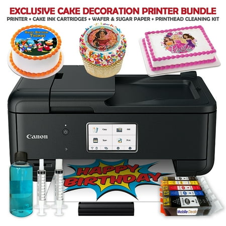 Canon PIXMA Cake Image Printer, Edible Ink Cartridges, Wafer & Sugar Sheets Bundle