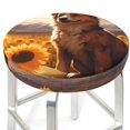 thumbnail image 3 of Gukieu Vintage Cute Corgi Sunflower Print Round Chair Cover, Dust-proof and Non-slip Bar Chair Protective Cover, Suitable for Bars, Restaurants, Offices-12 inch, 3 of 7