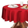 thumbnail image 1 of Mantel Obstal redondo de 60 pulgadas, rojo, impermeable y resistente al aceite, 1 of 8