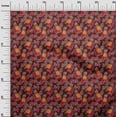 thumbnail image 3 of oneOone Viscose Chiffon Maroon Fabric Tropical Leaf Craft Projects Decor Fabric Printed By The Yard 42 Inch Wide, 3 of 5