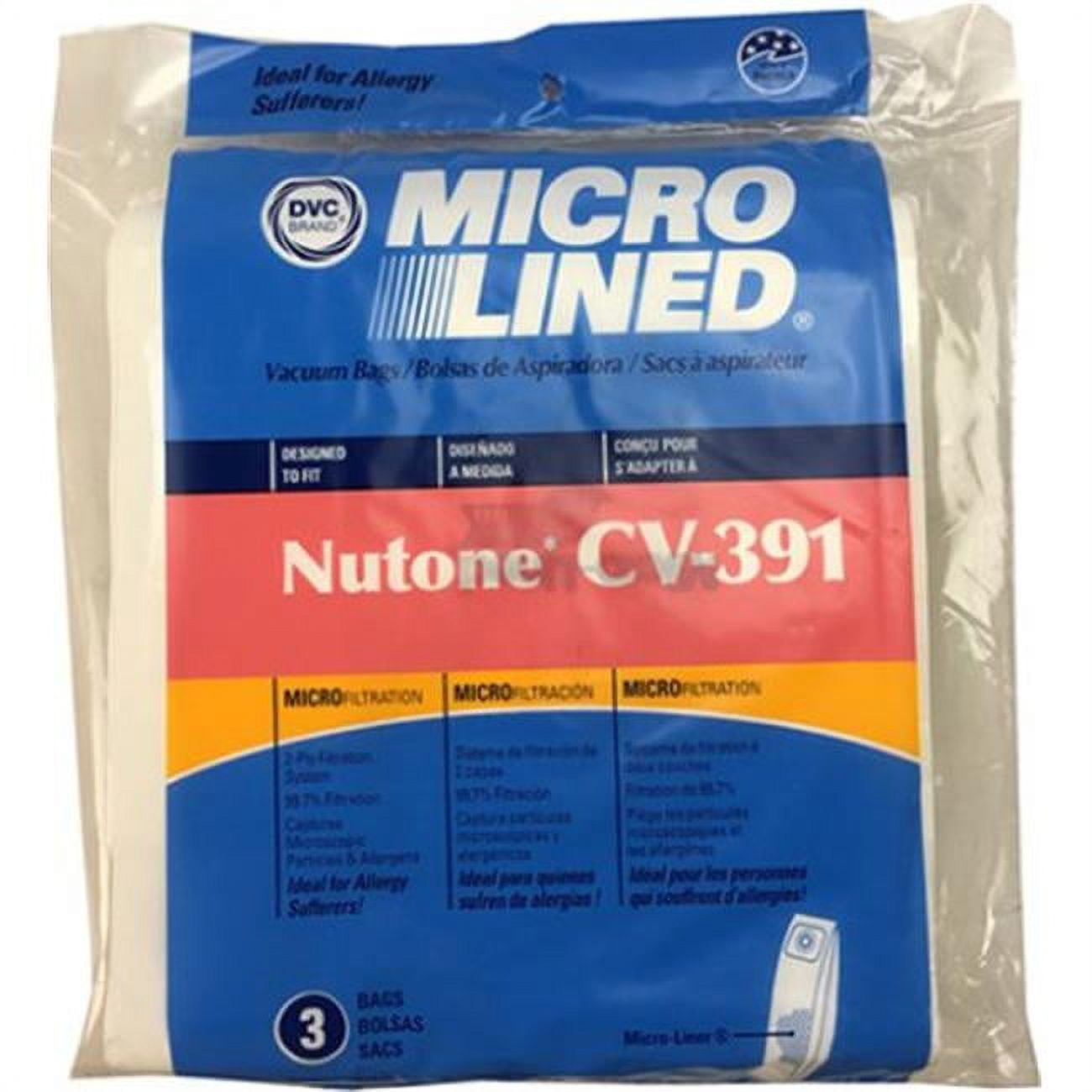 Confezione Da 6 Sacchetti Allergeni Per Aspiratori Centrali Nutone E Broan - Micro Allergy