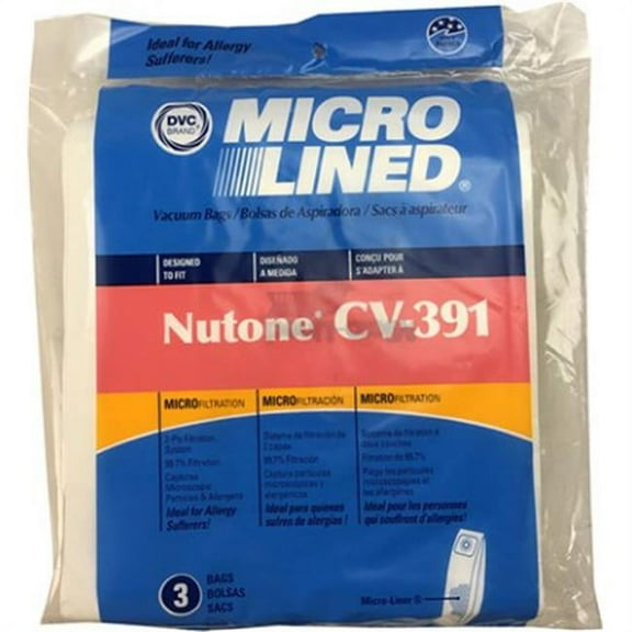 Esso NUR-1405 Nutone Microlined Vacuum, Pack of 3