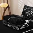 thumbnail image 5 of Erosebridal Hexagon Black Race Flag Zipper Full Size Comforter Sets with Fitted Sheet and 2 Pillowcases,Distressed Checkered Racing Stripe Zipper Bedding Set For Boys,Black Reversible,4pcs, 5 of 7