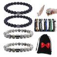 thumbnail image 4 of Pulseras Piedra Natural Pulsera Anti Alcohol para Hombre Mujer (2 2 Picasso), 4 of 9
