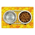 thumbnail image 1 of Yellow Pet Mat for Food and Water, Abstract Corn Pattern with Vivid Colored Design Elements Country Life Themed, Non-Slip Rubber Mat for Dogs and Cats, 18" X 12", by Ambesonne, 1 of 2