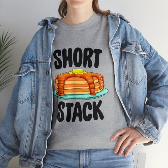 Funny Short Stack Pancake Brunch Food - white Tshirt