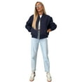 thumbnail image 5 of Womens Jackets Spring Fashion Cute Jacquard Coats Zip Up Jackets Dressy Casual Dark Blue S, 5 of 9