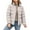 Beige, variant on Women's Stand Collar Puffer Jacket, Plus Size Lightweight Quilted Winter Coat, Full Zip Casual Jacket, Oversized Warm Coat, Everyday Outerwear Beige XXL
