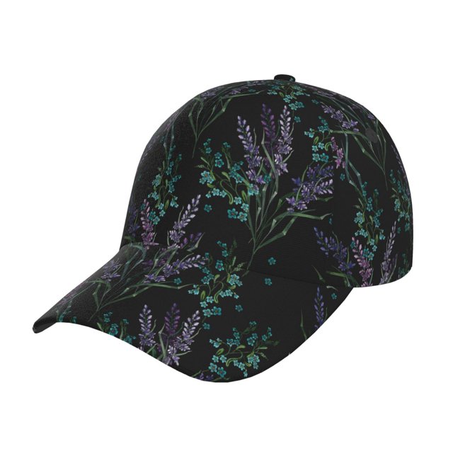 Balery Lavender Flowers Gorra de béisbol de tamaño ajustable para correr, entrenar y actividades al aire libre. Gorra de papá para todas las estaciones.