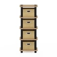 thumbnail image 2 of Pemberly Row Turn-N-Tube Engineered Wood 4-Bins System Rack in Oak/Black, 2 of 3