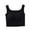 Black, variant on Ribbed Vest Top with Chest Womens Side Split Crop Tank Tops Slim Gym Casaul Vests Summer Solid Color U-Neck Tops Plain Yoga Sports Sleeveless Basic Undershirt
