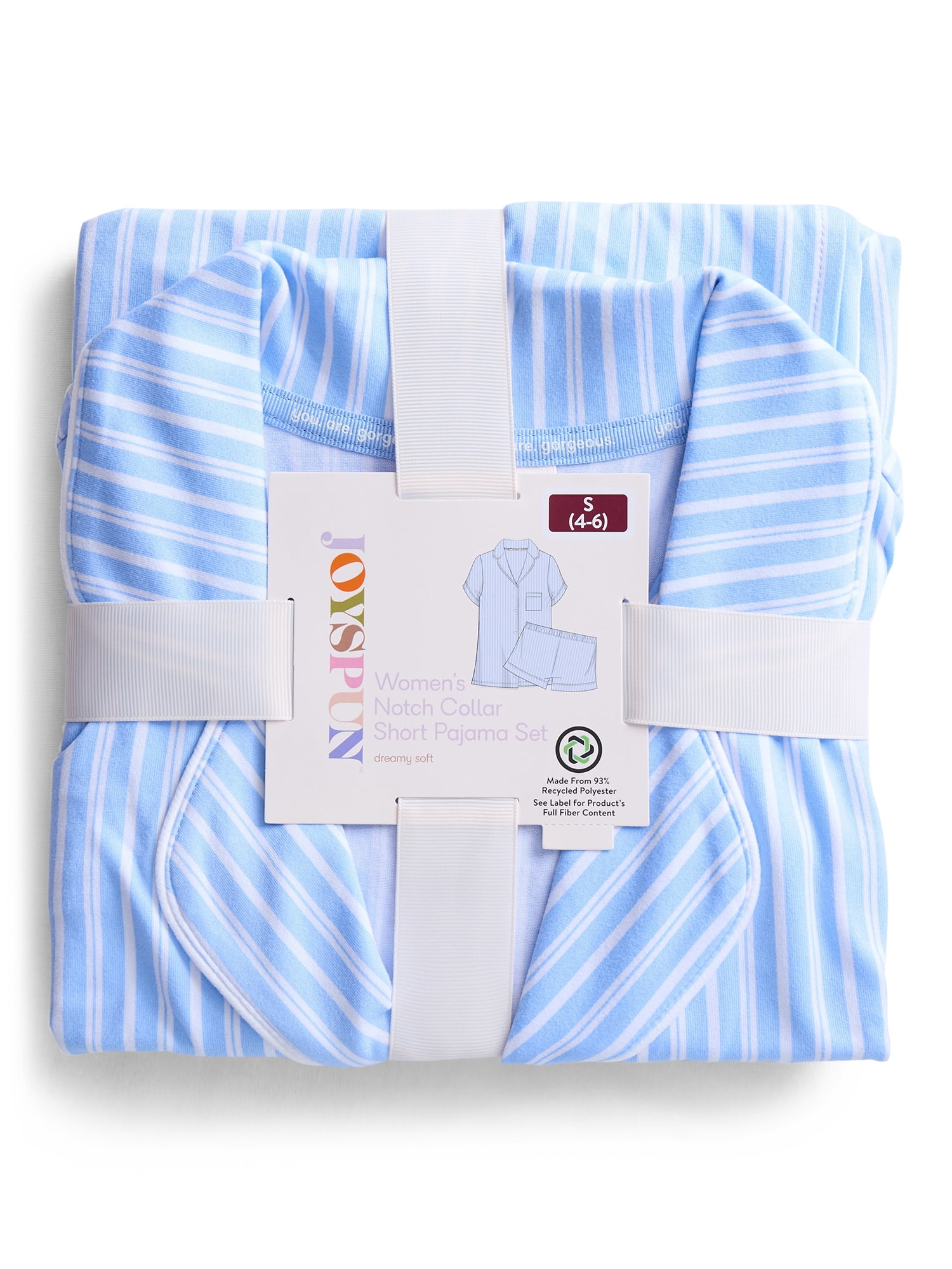 Joyspun Women’s Mommy and Me Notch Collar Top and Shorts Family Matching Pajama Set, Sizes XS-3X
