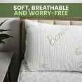 thumbnail image 2 of Canadian Linen Bamboo Viscose Waterproof Pillow Protector Zipper Closure Tree Design, 20"x36" King, 2 Pack, Soft Absorbent Breathable Cooling Fabirc, 2 of 8
