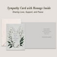 thumbnail image 3 of Religious Sympathy Card with Envelope, 5x7 Inch Lily and Feather Design, Christian Condolence Card with Bible Verse, Elegant Gold-Flecked Envelope, Smudge-Free Writing Surface - Single Card, 3 of 8