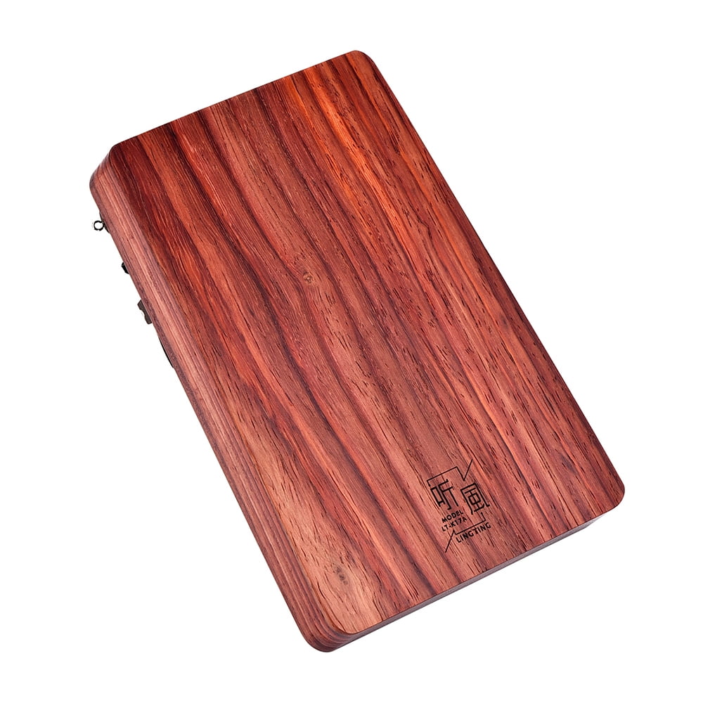 LingTing K17A 17-key Portable Kalimba Thumb Piano made of Padauk Material with Storage Bag, Music Book Stickers, Tuning Hammer and Pickup Accompaniment Chain