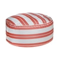 thumbnail image 1 of Boston Outdoor Cabana Stripe Inflatable Pouf Orange 22 X 22, 1 of 3