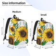 thumbnail image 3 of Naloa Sunflowers (2) Canvas Backpack for Men Women Rucksack Casual Travel Daypack College Tote Satchel Bookbag for Teens-Medium, 3 of 7