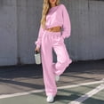 thumbnail image 4 of Admvng Travel Outfits for Women 2 Piece Sets Fall and Winter Casual Long Sleeved Sweater Trousers Two-piece Suit, Size S-2XL, 4 of 6