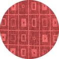 thumbnail image 1 of Ahgly Company Indoor Round Abstract Red Modern Area Rugs, 8' Round, 1 of 4