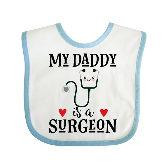 Inktastic Surgeon Daddy Doctor Baby Clothes Boys or Girls Baby Bib