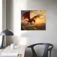 thumbnail image 3 of COMIO  Wall Pictures for Living Room Fantasy Wall Art Canvas Art Prints Sunset Dragon Wallpapers Modern Wall Decor for Bedroom Home Decorations Posters and Prints, 3 of 4