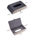 thumbnail image 2 of AuMoHall Black with Beige Tissue Box Cover PU Leather Rectangular Tissue Holder for Home Car Office Decor (NO Paper Towel), 2 of 7