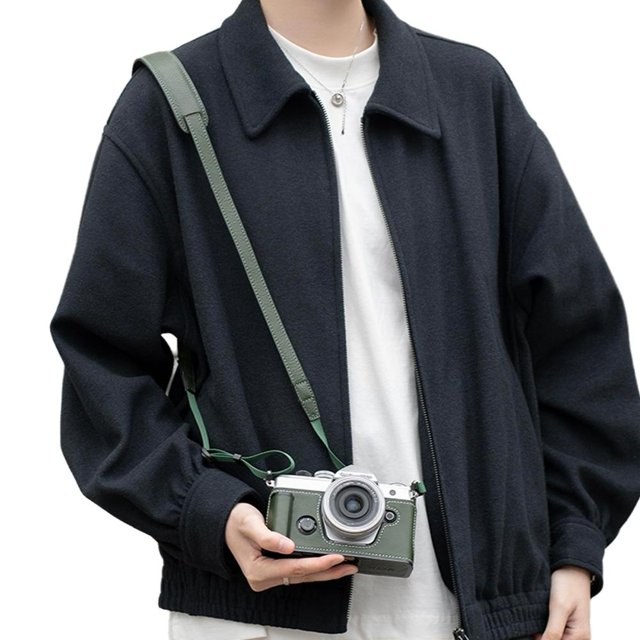 Pour Olympus OM-3 Poignée Étui en Cuir Sac de Protection pour Olympus OM-3 Véritable pour Photo Sangle Sangle Cuir Épaule Poignet Rétro Rétro Kit de Caméra Kit Étui Rétro Sac Rétro Demi Cuir