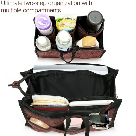 metricusa - purse organizer metric usa, handbag insert 25 compartments 2 in 1 washable liner ...