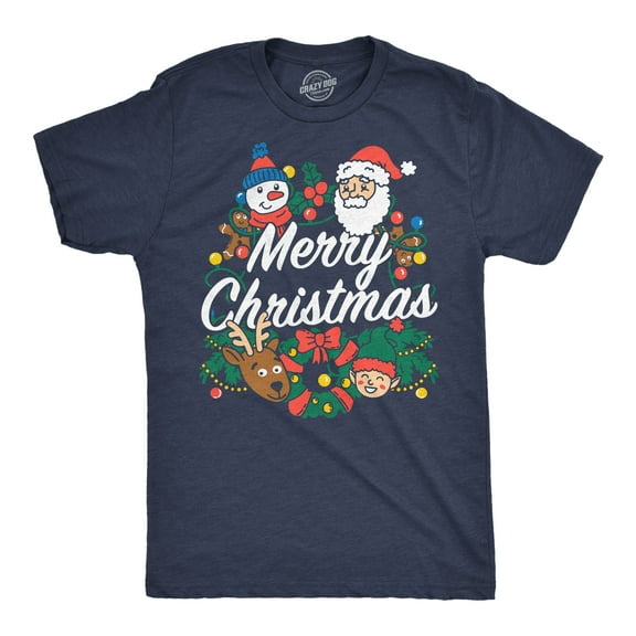 Mens Funny T Shirts Merry Christmas Characters Sarcastic Holiday Graphic Novelty Tee For Men Graphic Tees