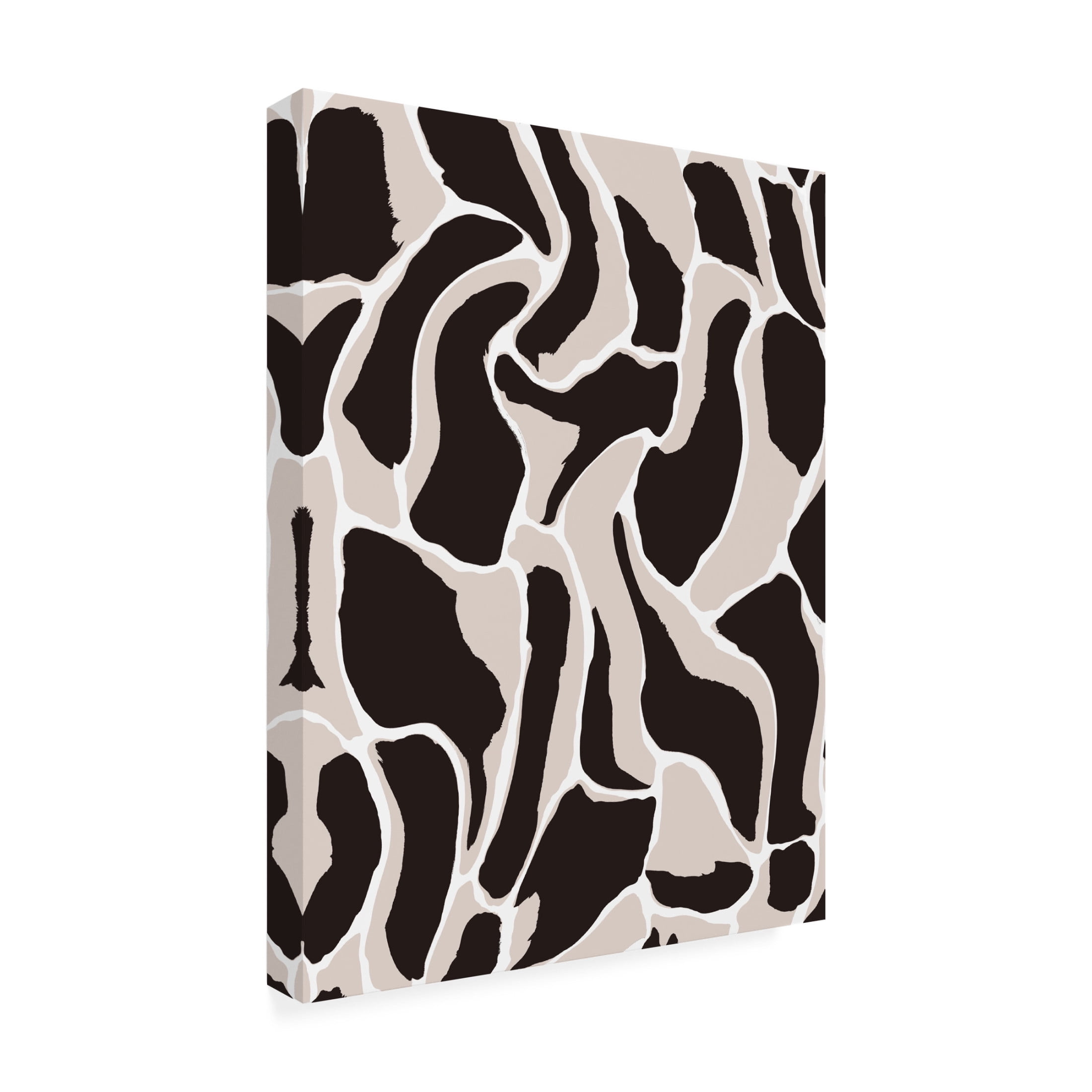 Canvas Wall Art - Treechild 'Beige And Brow Animal Pattern' Wall Art for Living Room, Bedroom, or Office D?cor by Trademark Fine Art - 18 x 24 Inches