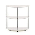 thumbnail image 4 of FURINNO Frans Turn-N Table Console Demi-Ronde avec Tubes en Acier Inoxydable, Chêne Blanc, 4 of 4