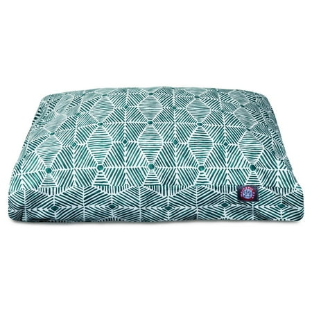 Majestic Pet | Charlie Shredded Memory Foam Rectangle Pet Bed For Dogs, Removable Cover, Emerald, Small