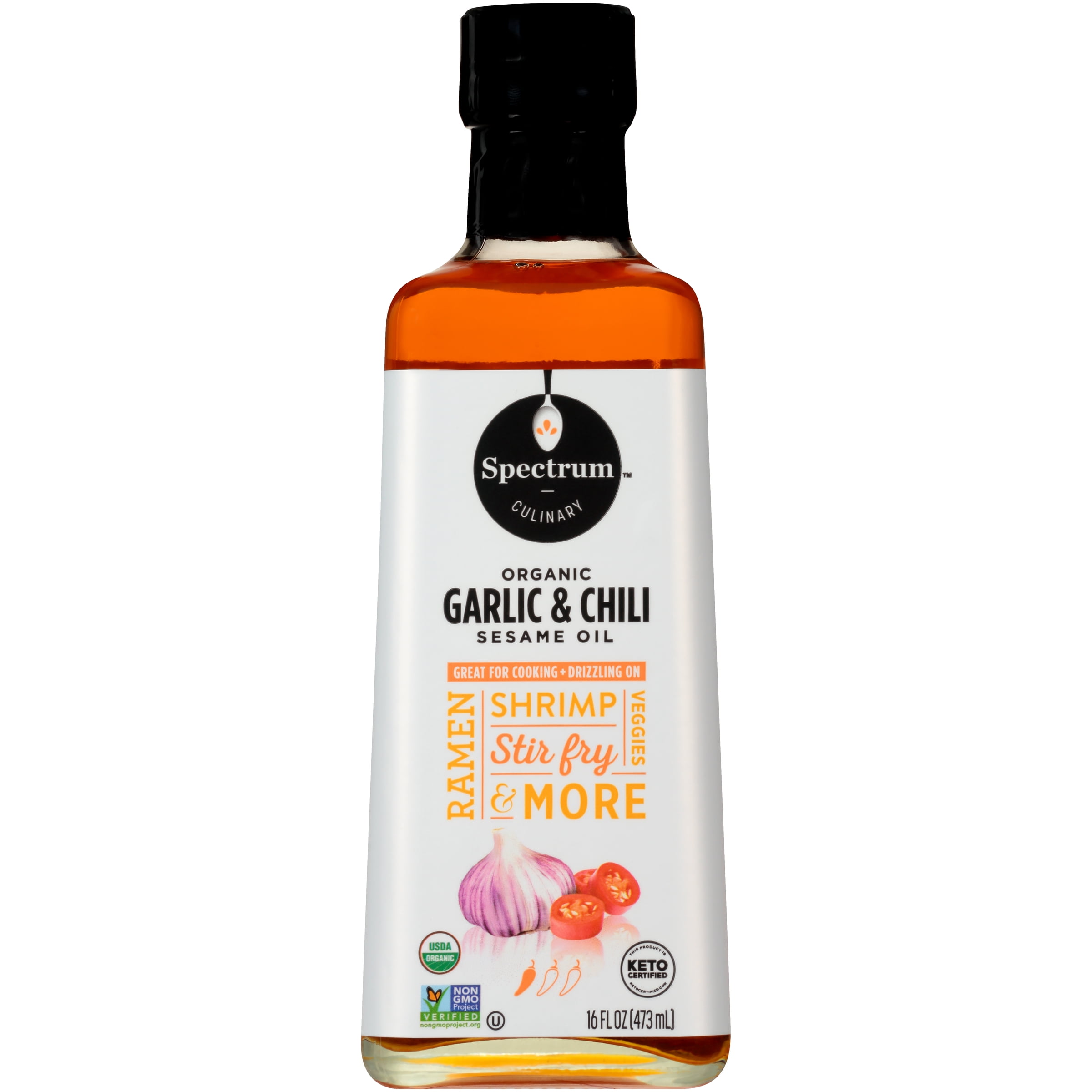 Spectrum Organic Garlic & Chili Sesame Oil, 16 fl oz