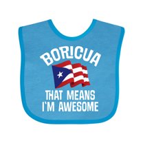 Inktastic Boricua Means Im Awesome Puerto Rican Boys or Girls Baby Bib