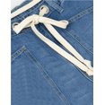 thumbnail image 2 of Pantalones vaqueros de pierna ancha for mujer, cintura alta, elásticos, pierna recta, holgados, con cordón, 2 of 6