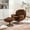 Brown, variant on Velvet Swivel Accent Chair with Ottoman Set, Modern Lounge Chair with Footrest and Metal Base Comfy Armchair with 360 Degree Swiveling Single Sofa Chair Accent Chairs for Living Room, Yellow