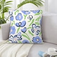 thumbnail image 6 of ZICANCN Purple Minimalist Floral Art Throw Pillow Covers, Bed Couch Sofa Knit Decorative Pillow Covers for Living Room Farmhouse, 22"x22", 6 of 8