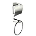 thumbnail image 1 of Chrome Plated Towel Ring With Toilet Paper Holder Accessory Set AI-13324, 1 of 5