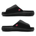 thumbnail image 2 of Unisex ISlide Black Wisconsin Badgers Minimalistic Motive Slide Sandals, 2 of 5