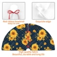thumbnail image 4 of Picia Blue Striped Sunflower A Print Christmas Tree Skirt , Christmas Tree Skirt Ornaments for Merry Christmas Holiday Party Decorations Indoor Outdoor-48", 4 of 7